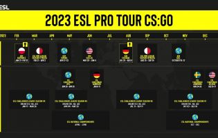 ESL公佈了2023年職業巡迴賽的賽程